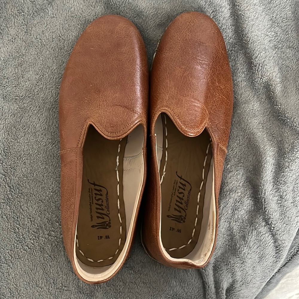 Yusuf-  Turkish Yemeni Brown Hand Stitched Leather Shoes